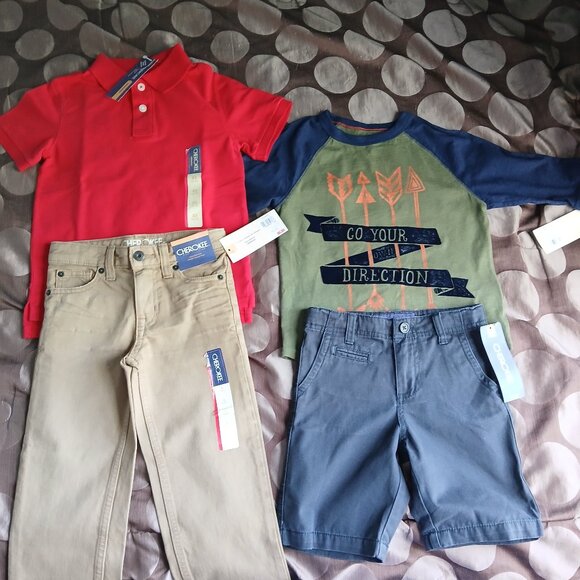 CHEROKEE BOYS OUTFIT LOT SIZE4/5 NWT - Picture 1 of 6